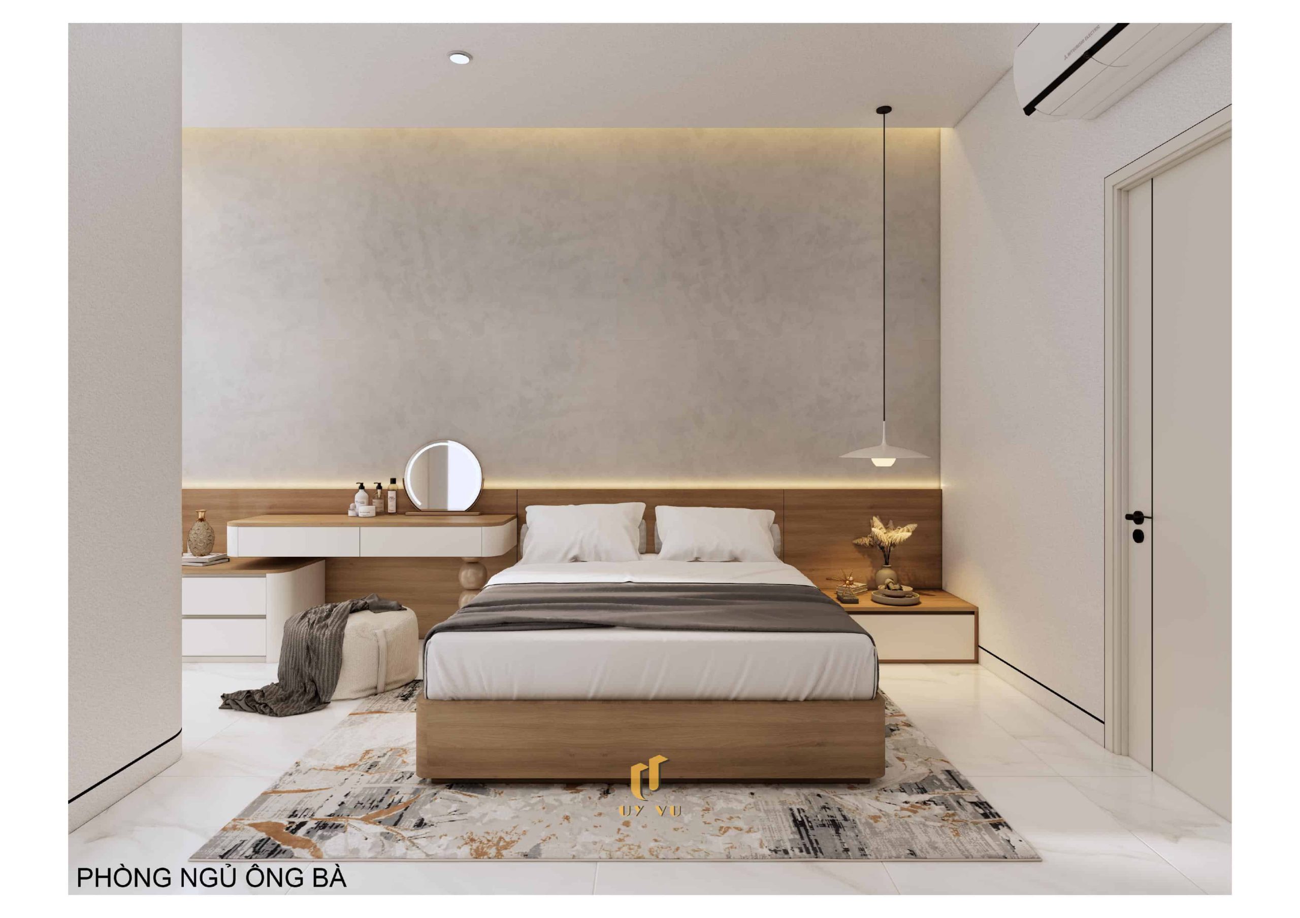 H's House - Từ ánh sáng tự nhiên đến cảm xúc trọn vẹn mỗi ngày Phối cảnh phòng ngủ ông bà nhà anh Hiếu Đà Nẵng