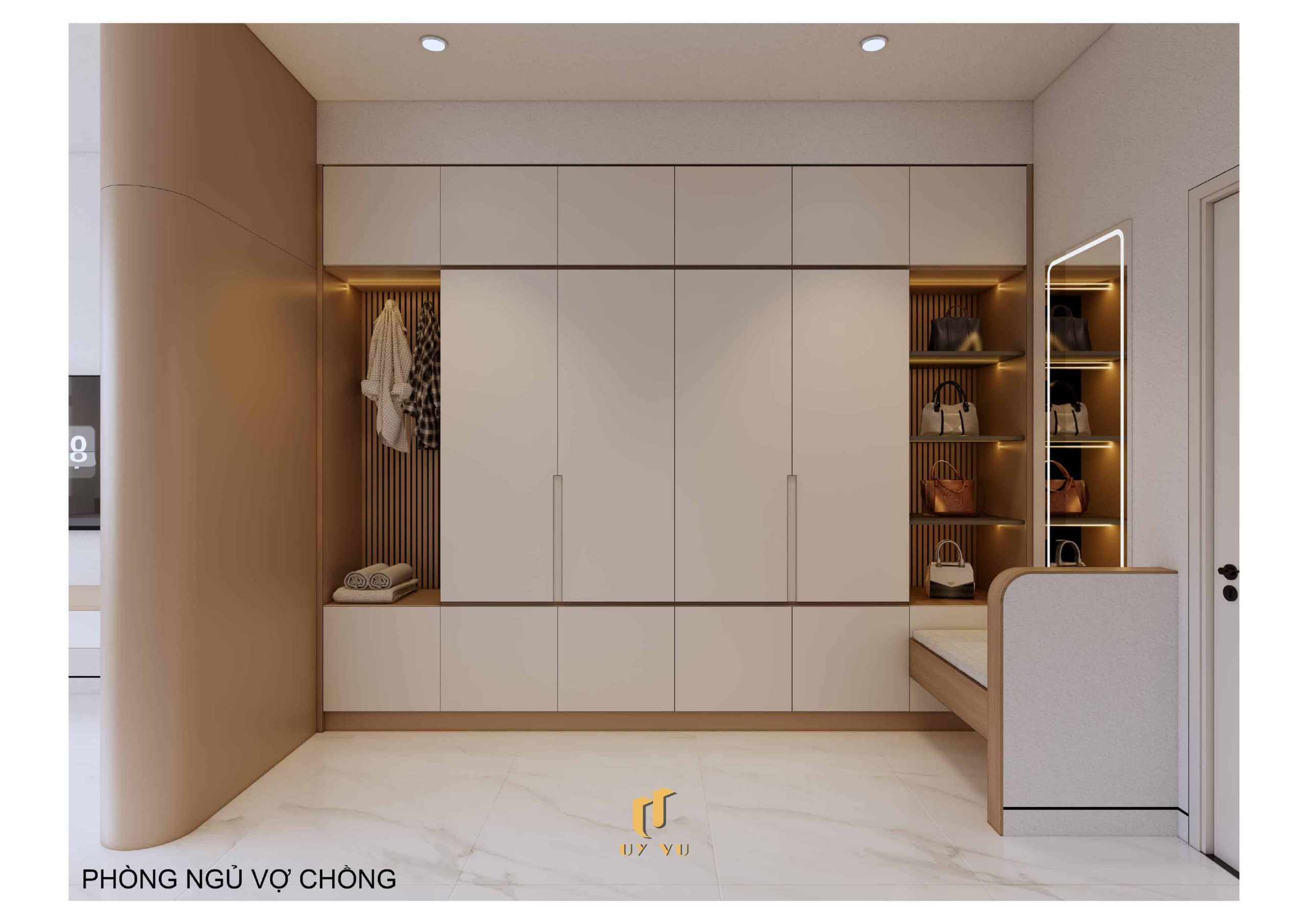 H's House - Từ ánh sáng tự nhiên đến cảm xúc trọn vẹn mỗi ngày Phối cảnh phòng ngủ vợ chồng nhà anh Hiếu Đà Nẵng