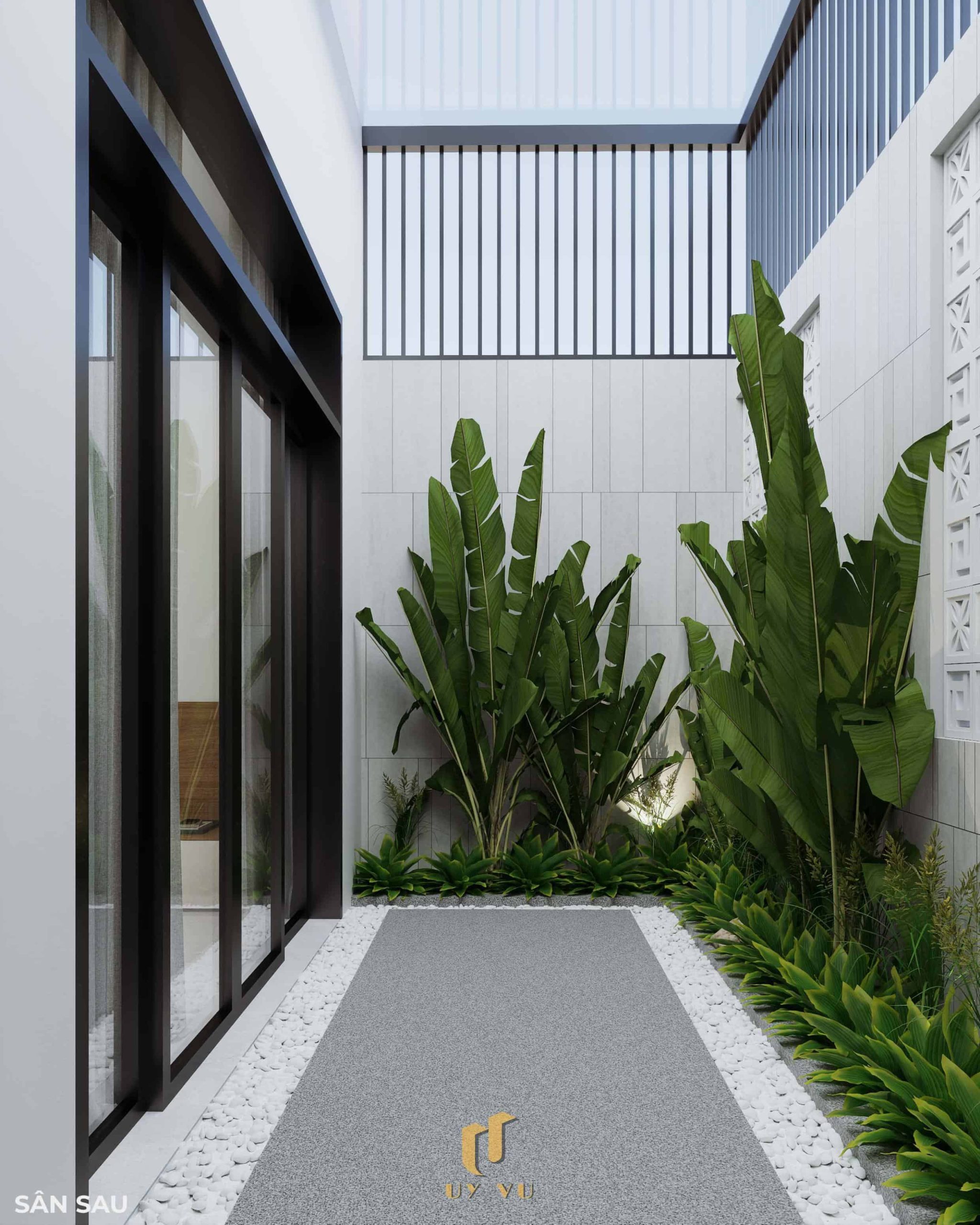 Tối ưu không gian sống với thiết kế nhà chị Hà - Hà Tĩnh Không gian sân sau nhà chị Hà