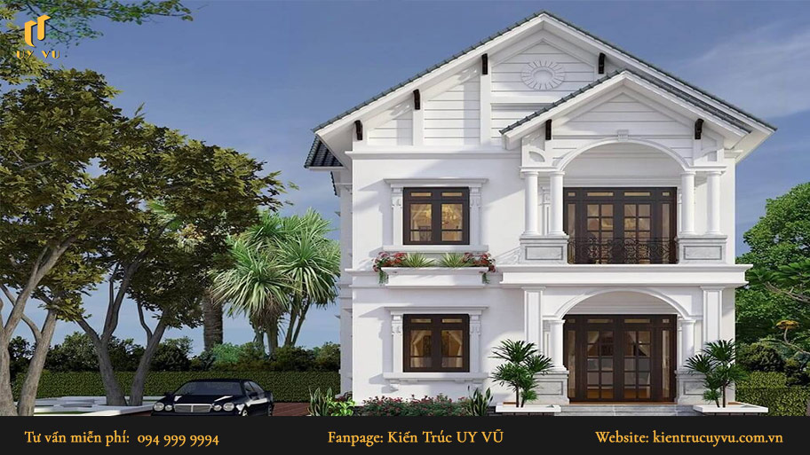 nhà đẹp 2 tầng hiện đại mái thái