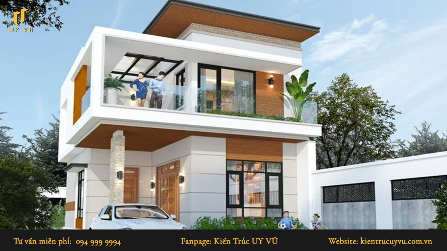 thiết kế nhà phố hiện đại mái bằng