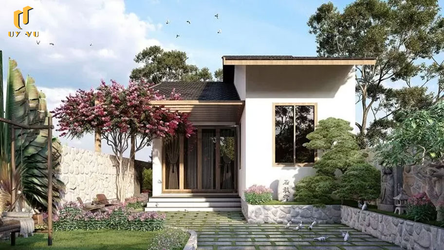 Điểm qua 99+ mẫu nhà cấp 4 đẹp, giá rẻ xu hướng mới được ưa thích Mẫu nhà vườn cấp 4 với thiết kế mở và các cửa sổ lớn, ngôi nhà này mời gọi ánh sáng và gió tự nhiên vào từng phòng