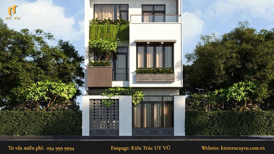 mẫu thiết kế nhà phố đẹp 4 phòng ngủ