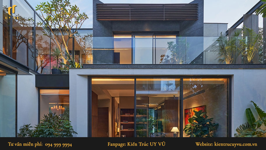 mẫu thiết kế nhà phố đẹp không gian mở