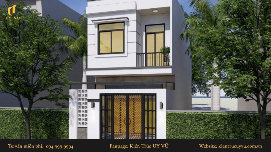 mẫu nhà phố hiện đại 2 tầng