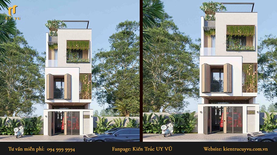 nhà đẹp đơn giản 4 tầng