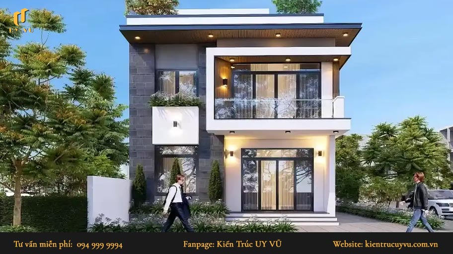 mẫu nhà phố hiện đại 4 phòng ngủ