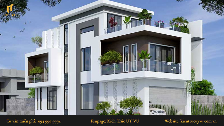 thiết kế nhà phố đẹp 2 mặt tiền