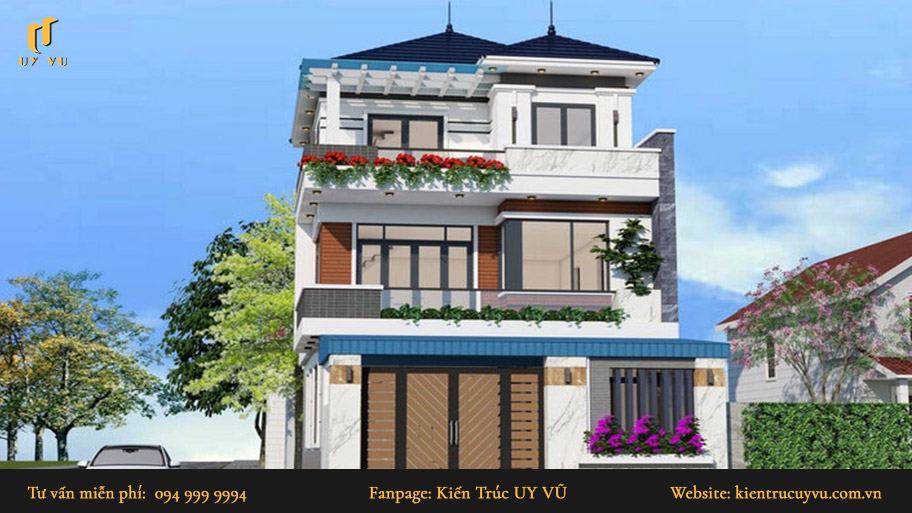 mẫu thiết kế nhà phố đẹp 3 tầng