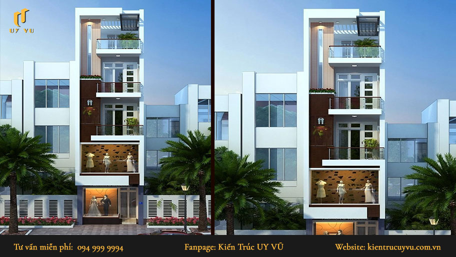 mẫu thiết kế nhà phố đẹp 5 tầng