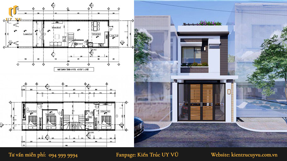 Mẫu nhà phố hiện đại đẹp mặt tiền 4m