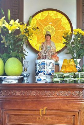 Bàn thờ thực tế sau hoàn tất