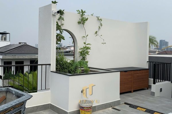 Thi công hoàn thiện sân thượng nhà anh Quang