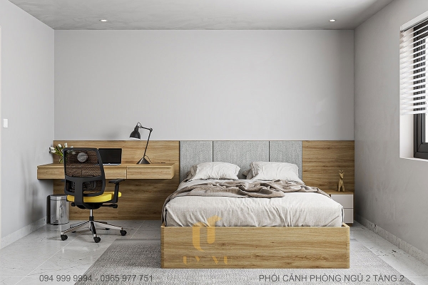 14. Phối cảnh phòng ngủ 2 tầng 2 nhà anh Ca