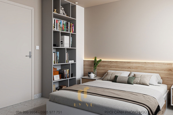 20. Phối cảnh phòng ngủ 3 tầng 3 nhà anh Ca - view 2