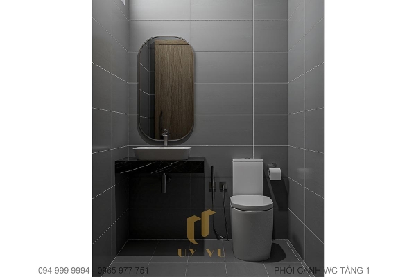 7. Phối cảnh phòng wc tầng 1 nhà anh Ca Đà Nẵng