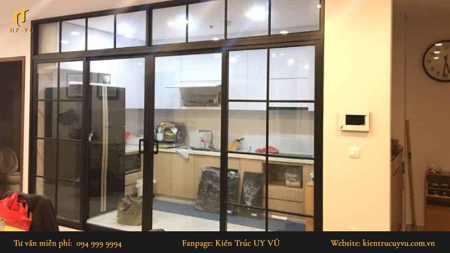 Tổng hợp cách ứng dụng cửa trong không gian nội thất hiện đại Ứng dụng cửa trong các không gian nội thất - Cửa phòng bếp