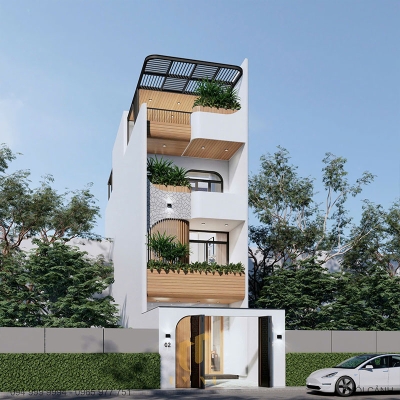 phối cảnh mặt tiền nhà chị lệ chi