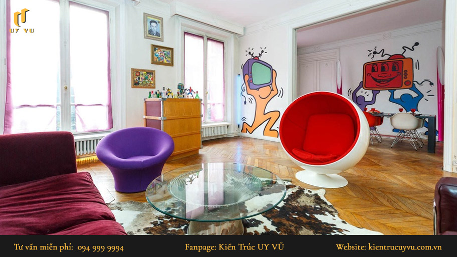 Khám phá các phong cách thiết kế nội thất phổ biến, hợp xu hướng Kiểu thiết kế Pop Art cho nhà ở