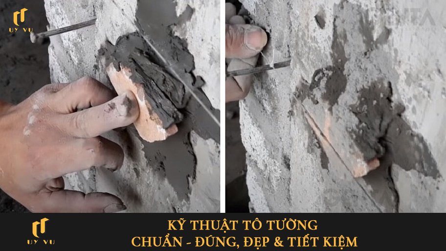 Hướng dẫn kỹ thuật tô trát tường chuẩn, bền, đẹp gia chủ cần biết Kỹ thuật ghém tường bằng gạch và dây dọi