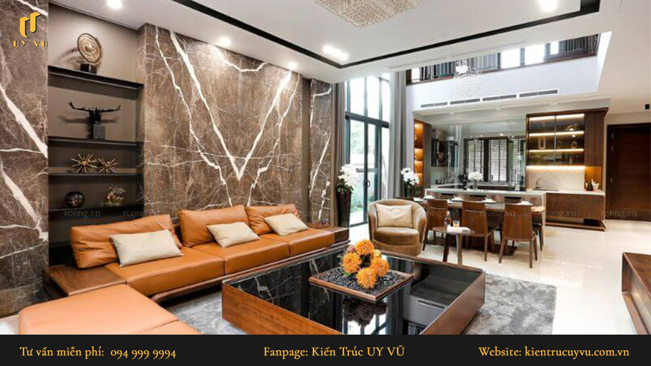 Thiết kế nội thất tân cổ điển: Khái niệm, đặc trưng & mẫu thiết kế đẹp Phòng khách với những nội thất theo phong cách tân cổ điển.