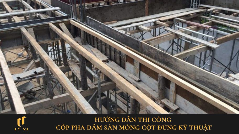 thi công cốp pha dầm sàn móng cột
