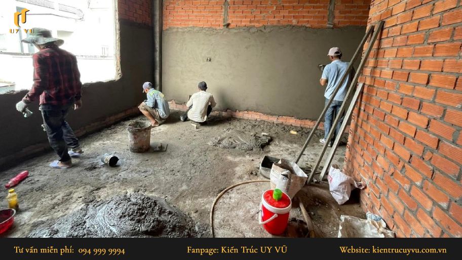 tô trát tường nhà là giai đoạn trong quy trình xây thô nhà