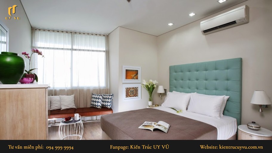 Cách bố trí phòng ngủ hợp phong thủy giúp ngủ ngon, tài vận dồi dào Để giường dưới điều hòa
