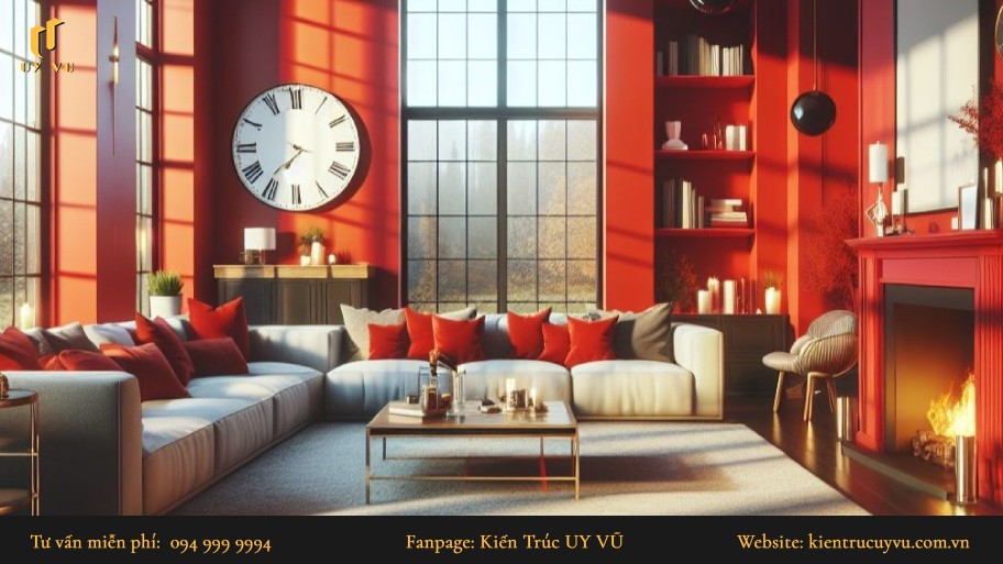 Bí quyết bố trí phong thủy phòng khách cho người mệnh Hỏa hút tài lộc Không gian phòng khách màu đỏ cho người mệnh Hỏa