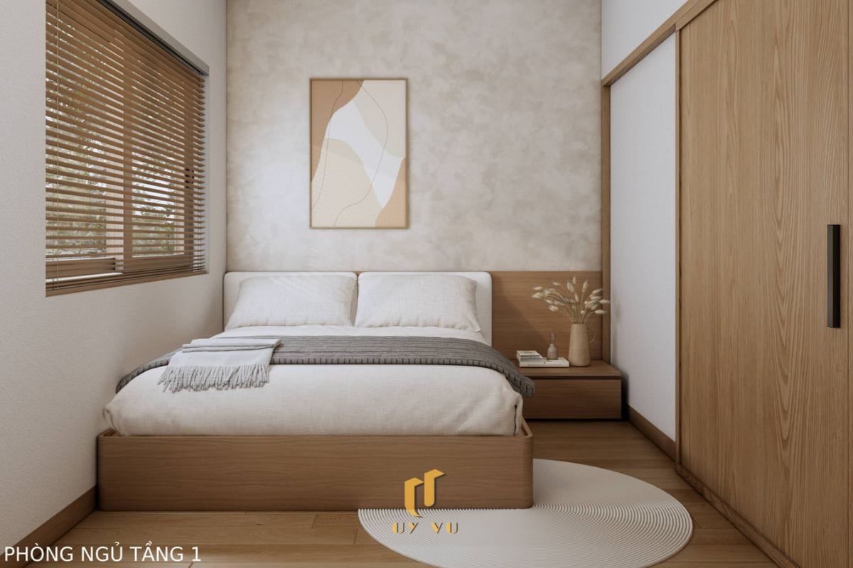 Căn Nhà Phố 3 Tầng Với Thiết Kế Độc Đáo Của Chị Duyên Phòng ngủ tầng 1 nhà anh Long