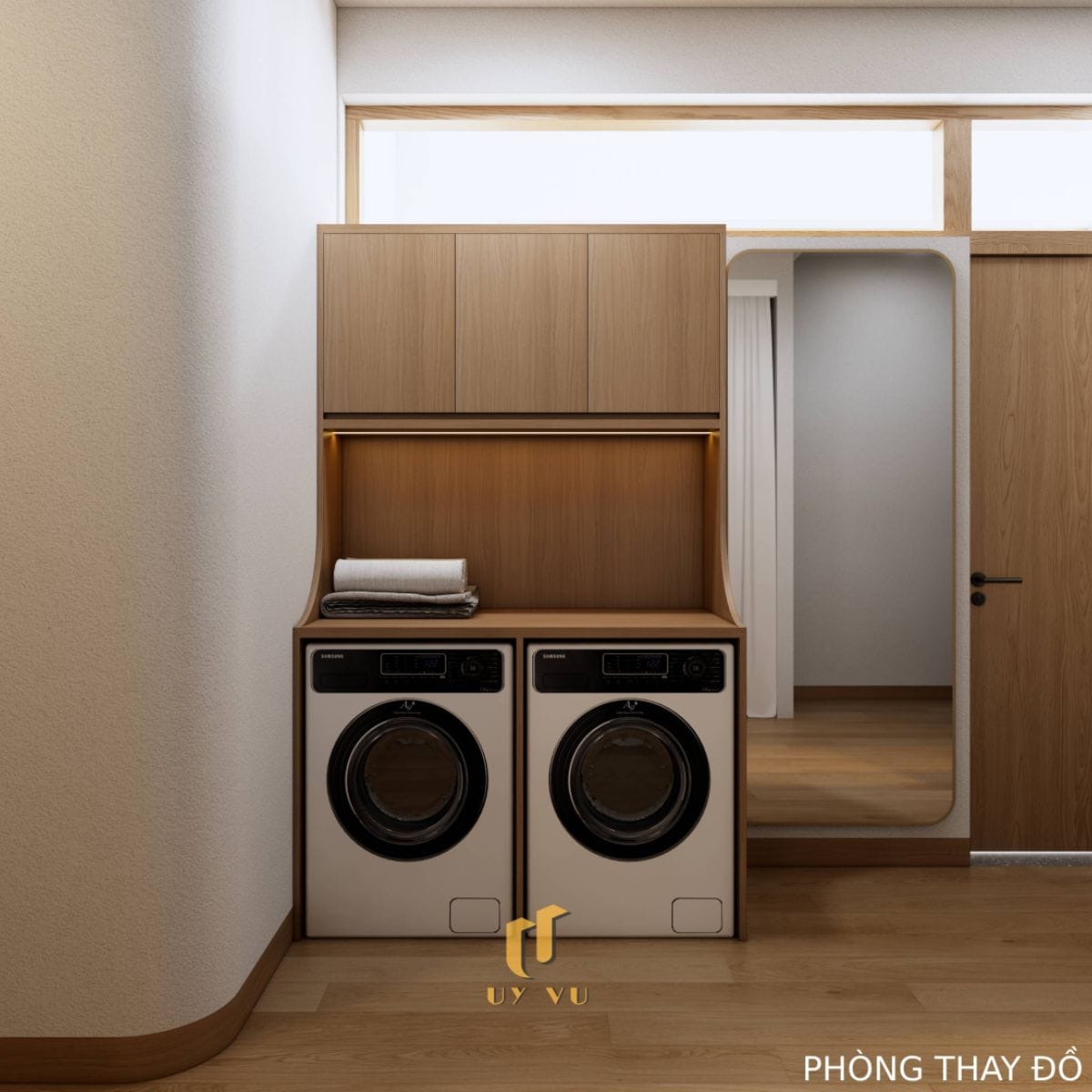 Căn Nhà Phố 3 Tầng Với Thiết Kế Độc Đáo Của Chị Duyên Khu vực giặt sấy nhà anh Long