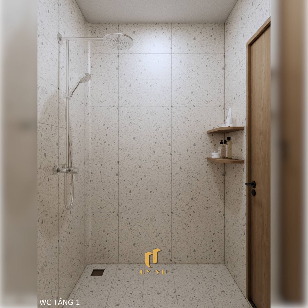 Căn Nhà Phố 3 Tầng Với Thiết Kế Độc Đáo Của Chị Duyên WC tầng 1 tối giản nhà anh Long