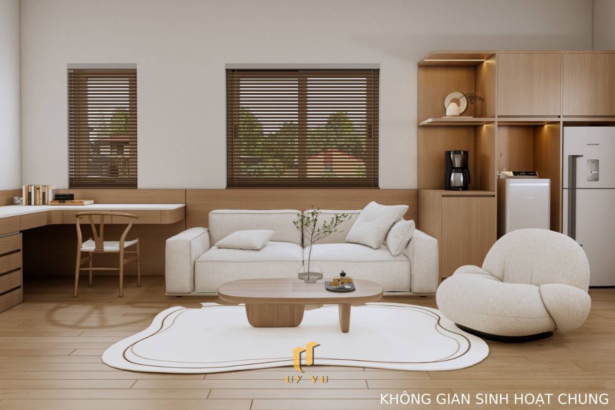 Căn Nhà Phố 3 Tầng Với Thiết Kế Độc Đáo Của Chị Duyên Không gian sinh hoạt chung nhà anh Long