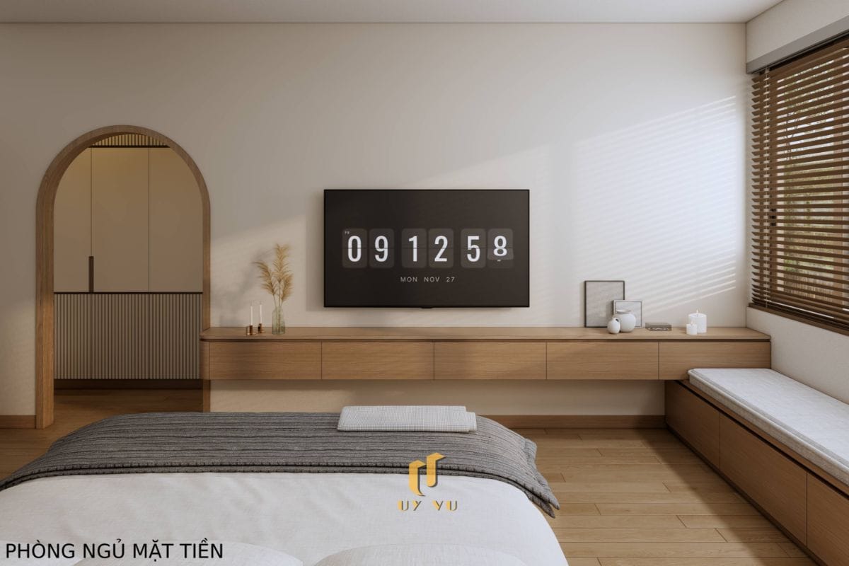 Căn Nhà Phố 3 Tầng Với Thiết Kế Độc Đáo Của Chị Duyên Phòng ngủ mặt tiền tinh tế nhà anh Long