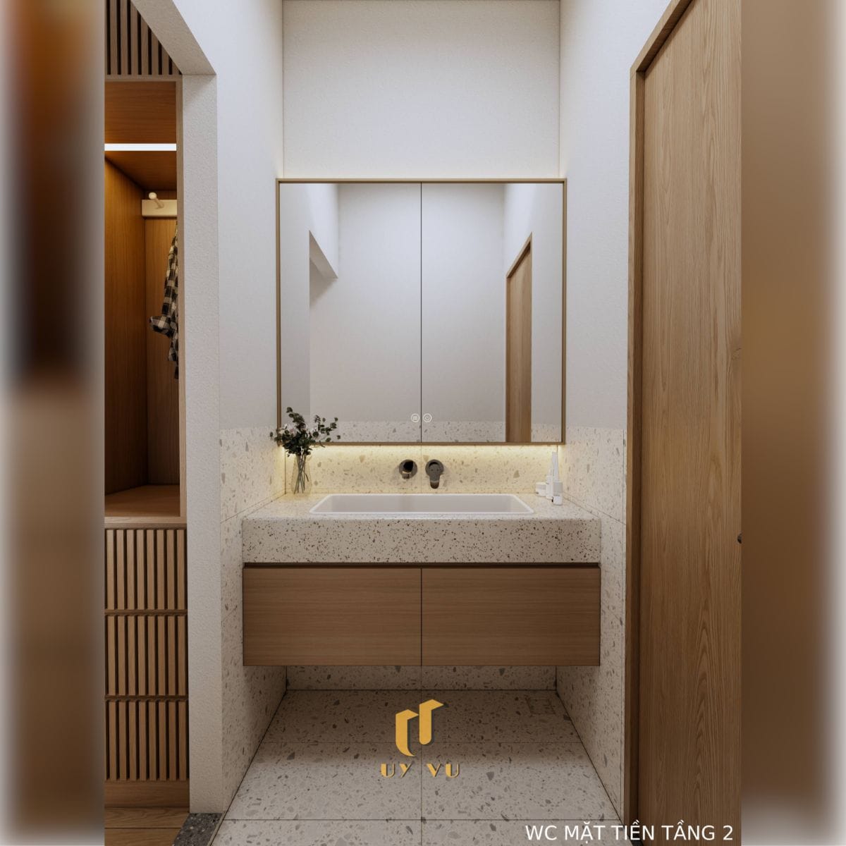 Căn Nhà Phố 3 Tầng Với Thiết Kế Độc Đáo Của Chị Duyên WC phòng ngủ mặt tiền tầng 2 nhà anh Long