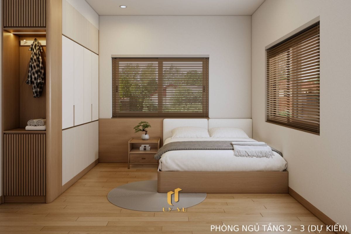 Căn Nhà Phố 3 Tầng Với Thiết Kế Độc Đáo Của Chị Duyên Phòng ngủ tầng 2-3 (dự kiến) tinh tế nhà anh Long