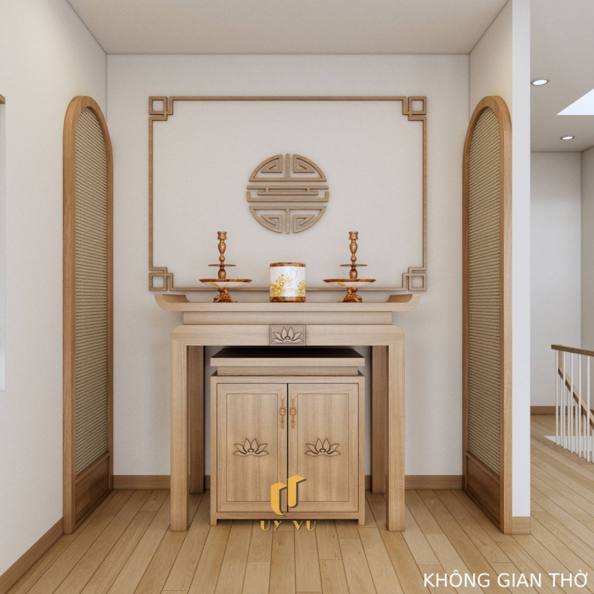 Căn Nhà Phố 3 Tầng Với Thiết Kế Độc Đáo Của Chị Duyên Không gian thờ nhà anh Long