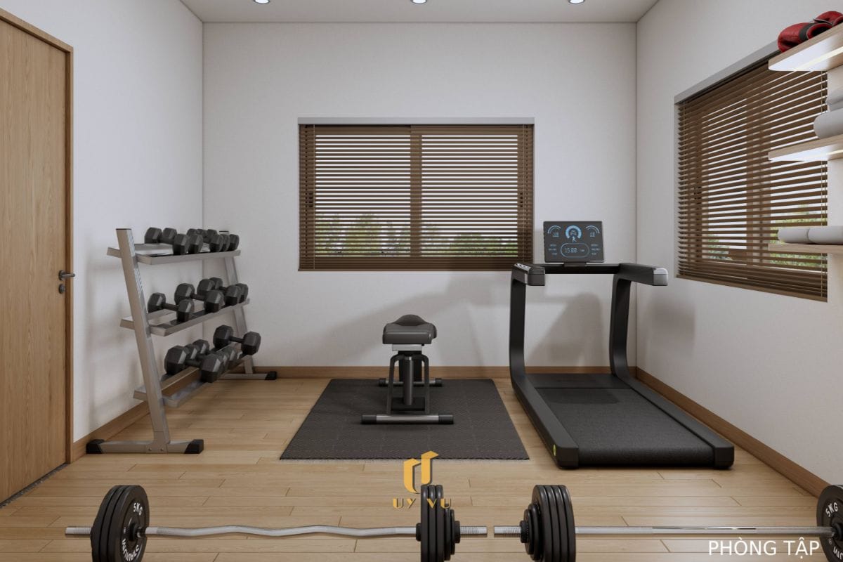 Căn Nhà Phố 3 Tầng Với Thiết Kế Độc Đáo Của Chị Duyên Phòng tập nhà anh Long