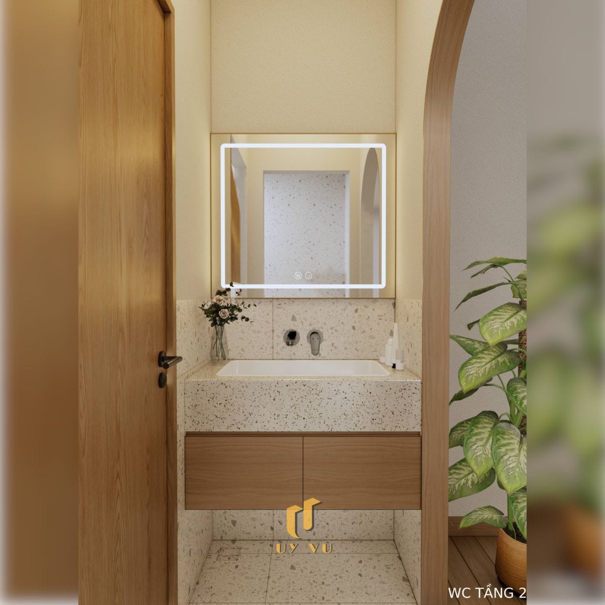 Căn Nhà Phố 3 Tầng Với Thiết Kế Độc Đáo Của Chị Duyên WC tầng 2 nhà anh Long