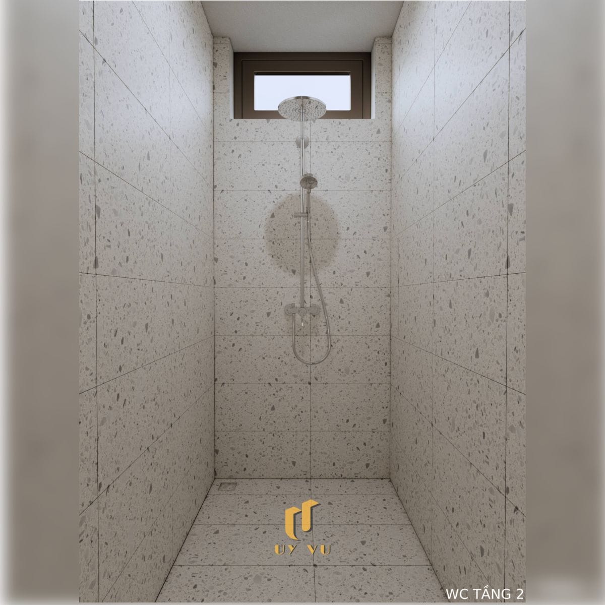 Căn Nhà Phố 3 Tầng Với Thiết Kế Độc Đáo Của Chị Duyên WC tầng 2 tối giản nhà anh Long