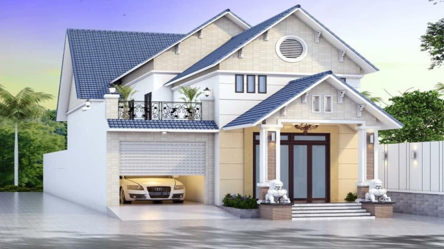 Chiêm ngưỡng các mẫu nhà vuông 1 tầng độc đáo và đẹp mắt hiện nay Mẫu nhà vuông 1 tầng có gara ô tô