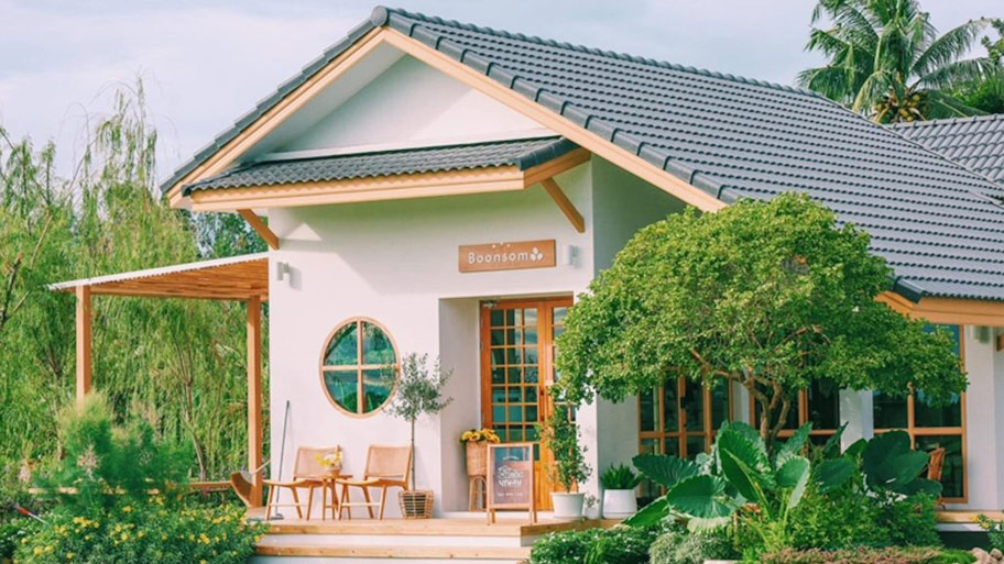 Chiêm ngưỡng các mẫu nhà vuông 1 tầng độc đáo và đẹp mắt hiện nay Mẫu nhà vuông 1 tầng mái thái đẹp