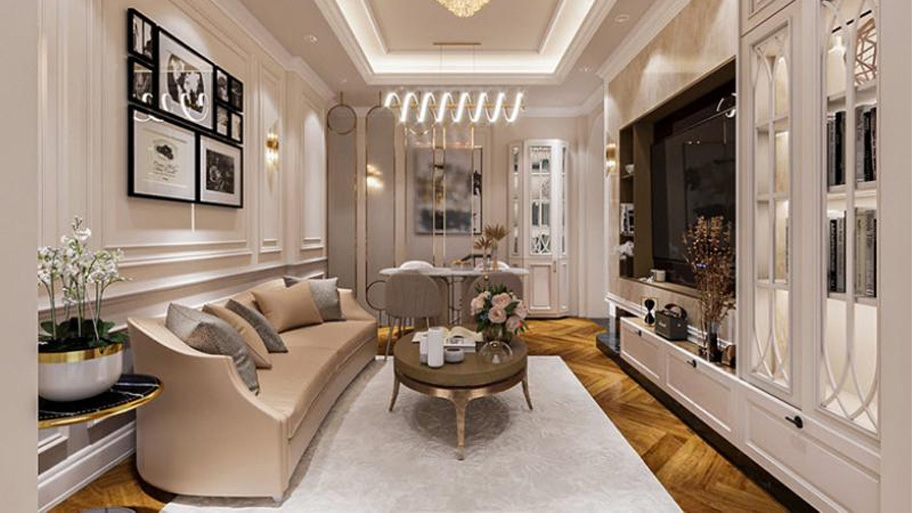 Chiêm ngưỡng các mẫu nhà vuông 1 tầng độc đáo và đẹp mắt hiện nay Mẫu nhà vuông 1 tầng phong cách tân cổ điển