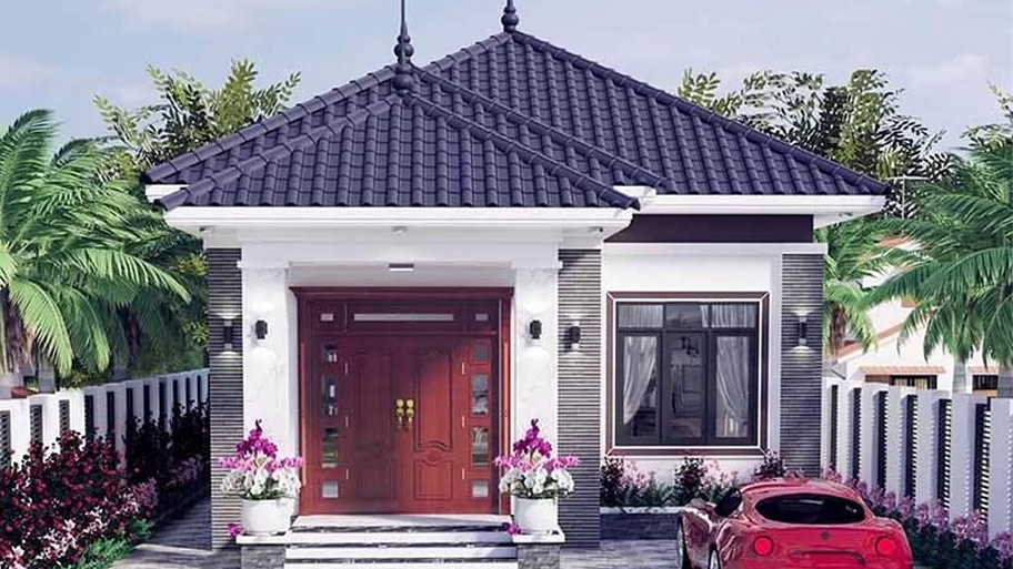 Chiêm ngưỡng các mẫu nhà vuông 1 tầng độc đáo và đẹp mắt hiện nay Mầu nhà vuông đẹp 1 tầng mái nhật
