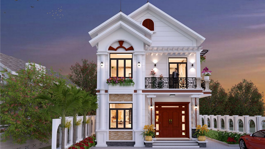 Khám phá các mẫu thiết kế nhà vuông 2 tầng đẹp và độc đáo Mẫu thiết kế nhà vuông đẹp 2 tầng mái Thái