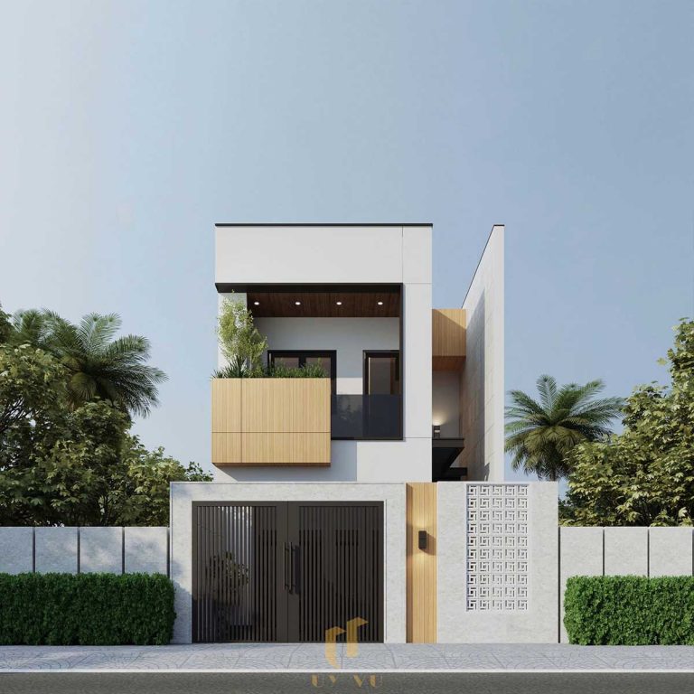 Phối cảnh nhà phố - nhà anh Hoài ở Hà Tĩnh