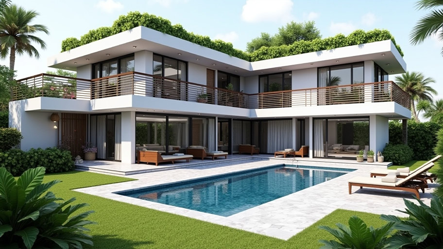 Thiết kế nhà hình chữ L ngược - Góc nhìn kiến trúc & phong thủy Đặc điểm nhà chữ L ngược