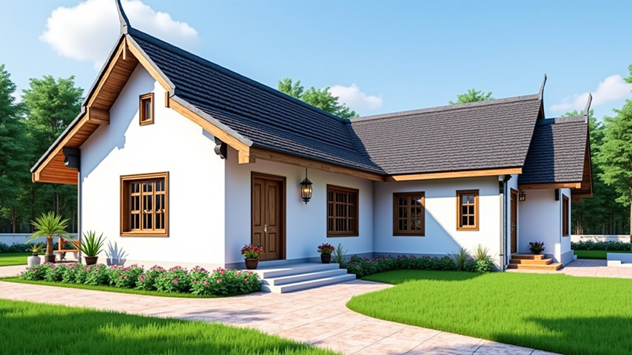 Thiết kế nhà hình chữ L ngược - Góc nhìn kiến trúc & phong thủy Khái niệm nhà chữ L ngược