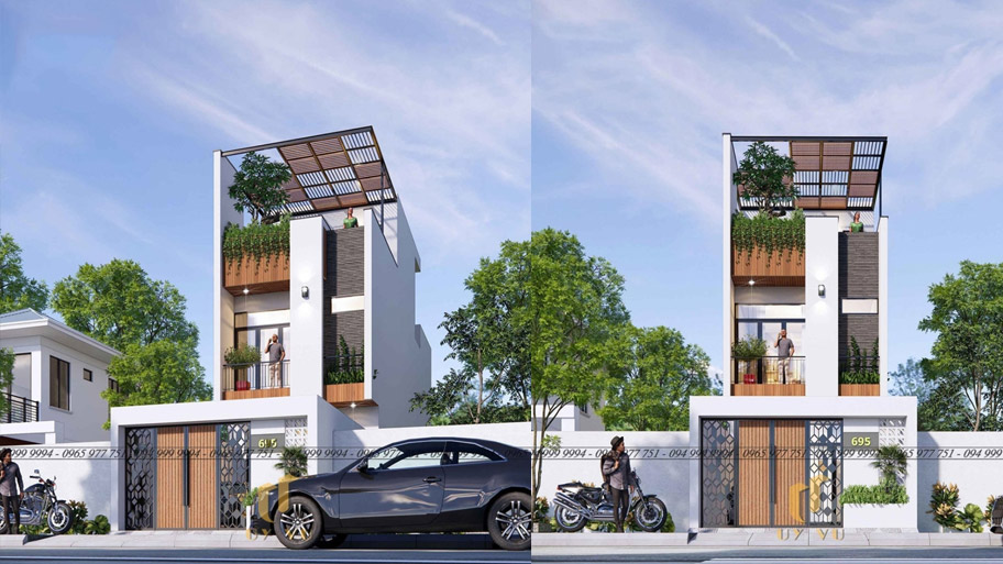 Vẻ đẹp của nhà ống - Ấn tượng từ cái nhìn đầu tiên Mẫu nhà ống có sân thượng