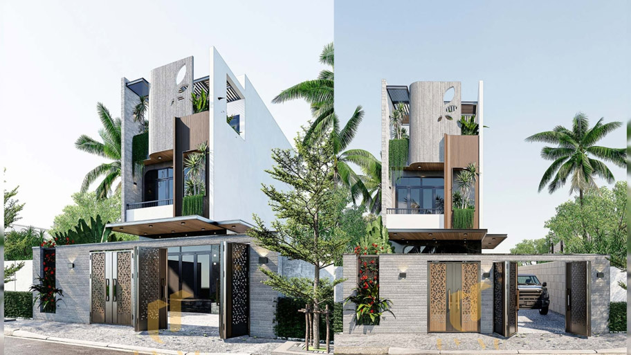 Vẻ đẹp của nhà ống - Ấn tượng từ cái nhìn đầu tiên Mẫu nhà ống đẹp có gara